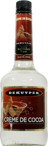 DeKuyper Crème De Cocoa White Liqueur Perspective: front