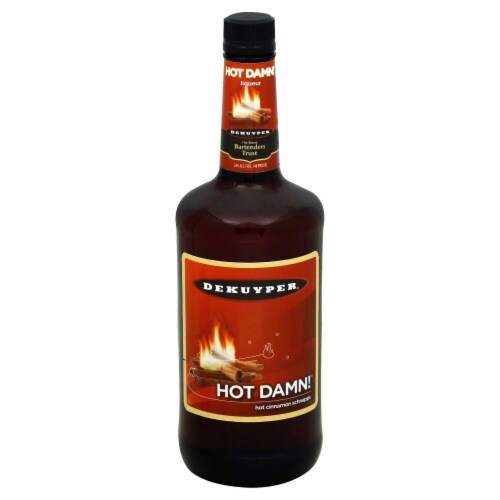 DeKuyper Hot Damn! Cinnamon Schnapps Liqueur Perspective: front