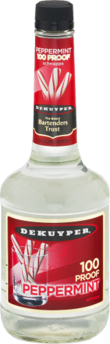 DeKuyper Peppermint Schnapps Liqueur 100 Proof Perspective: front