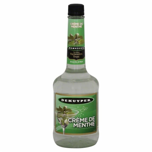 DeKuyper Crème De Menthe White Liqueur Perspective: front