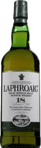 Laphroaig 18 Year Islay Single Malt Scotch Whisky Perspective: front