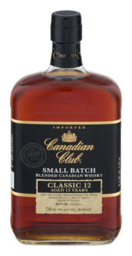 Canadian Club Small Batch Classic 12 Year Blended Canadian Whisky Perspective: front