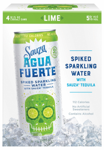 Sauza Agua Fuerte Lime Spiked Sparkling Water Perspective: front