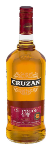 Cruzan 151 Proof Rum Perspective: front