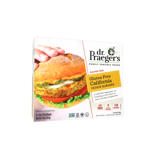 Dr. Praeger's Gluten Free California Veggie Burgers Perspective: front