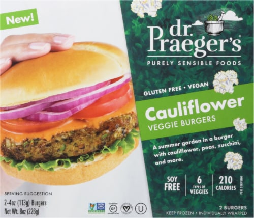 Dr. Praeger's® Cauliflower Veggie Burgers Perspective: front
