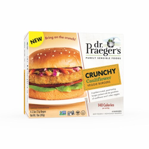 Dr. Praeger's® Farmstand Cauliflower Crunch Burger Perspective: front