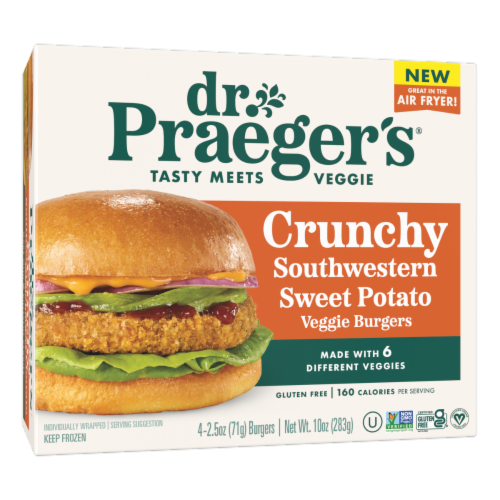 Dr. Praeger's® Southern Sweet Potato Crunch Burger Perspective: front