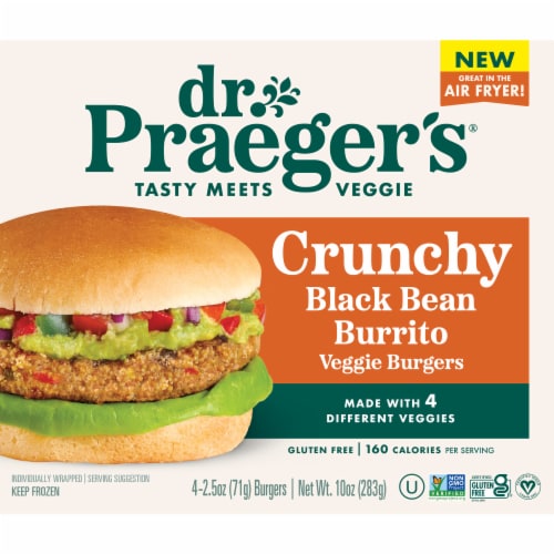 Dr. Praeger's® Crunchy Black Bean Burrito Veggie Burger
