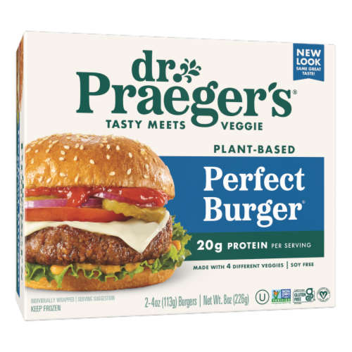 Dr. Praeger’s Meatless Perfect Burger Perspective: front