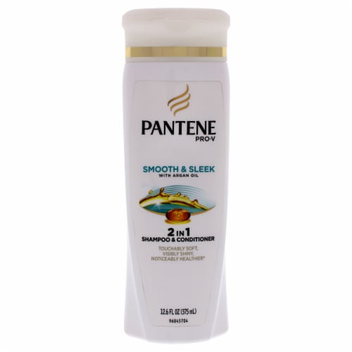 Pantene ProV Smooth and Sleek 2 in 1 Shampoo and Conditioner 12.6 oz Perspective: front