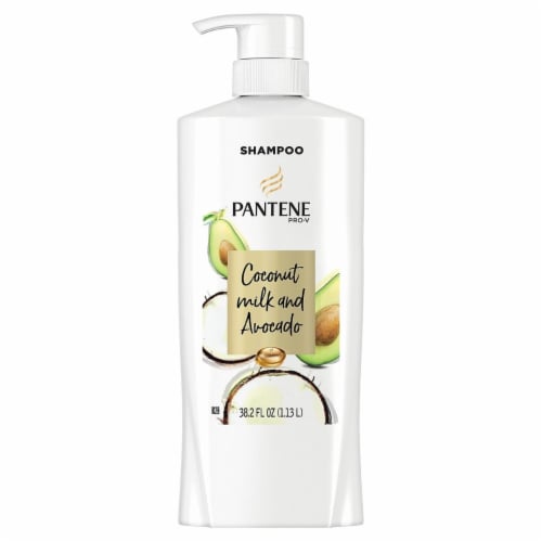 Pantene Pro-V Coconut Milk/Avocado Moisturizing Shampoo for Dry Hair (38.2 oz.) Perspective: front
