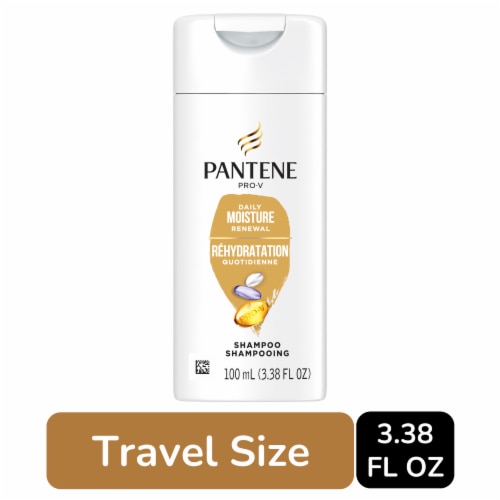 Pantene Daily Moisture Renewal Shampoo, 72 Hour Lush Moisture Travel Size Perspective: front