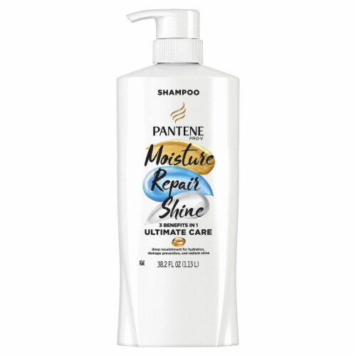 Pantene Pro-V Repair + Shine Shampoo for Damaged Hair/Split Ends (38.2 fl. oz .) Perspective: front