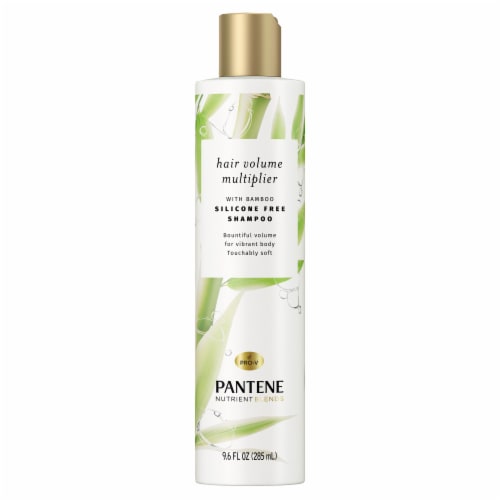 Pantene Nutrient Blends Hair Volume Multiplier with Bamboo Shampoo For Fine Hair Perspective: front