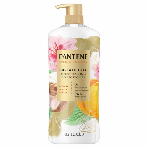Pantene Essential Botanicals Conditioner, Apricot & Shea Butter (38.2 Fl Oz) Perspective: front