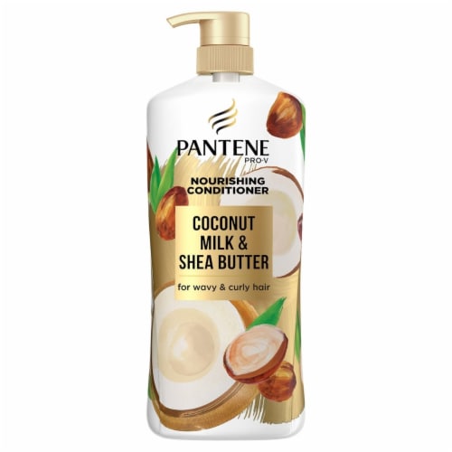 Pantene Pro-V Nourishing Conditioner, Coconut Milk & Shea Butter (38.2 Fl Oz) Perspective: front