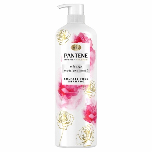 Pantene Pro-V Miracle Moisture Boost with Rose Water Shampoo, 30 Fluid Ounce Perspective: front