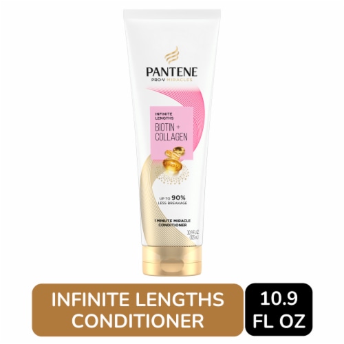 Pantene Miracles Infinite Lengths Conditioner 1 Minute Miracle with Biotin and Collagen Perspective: front