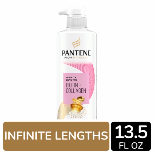 Pantene Miracles Infinite Lengths Shampoo with Biotin and Collagen Sulfate Free Perspective: front