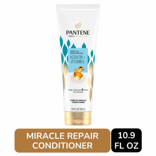 Pantene Miracles Bond Repair Conditioner 1 Minute Miracle with Keratin and Vitamin E Perspective: front