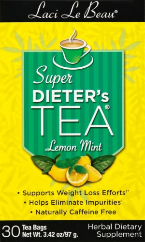 Laci Le Beau Lemon Mint Super Dieter's Tea Perspective: front