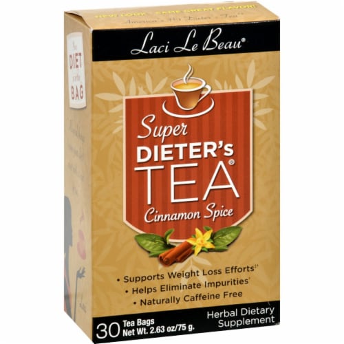 Laci La Beau Cinnamon Spice Super Dieter's Tea 30 Count Perspective: front