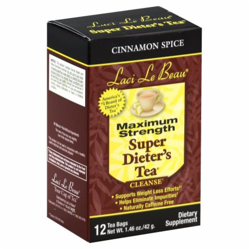 Laci Le Beau Maximum Strength Super Dieter's Tea Perspective: front