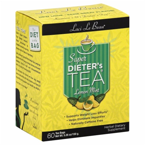 Laci Le Beau Lemon Mint Super Dieter's Tea Perspective: front