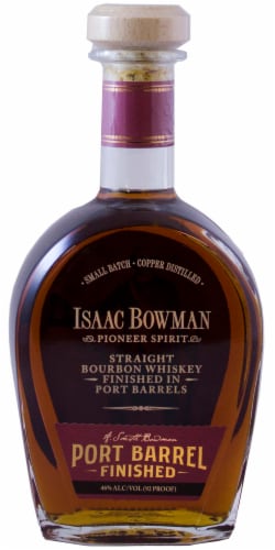 Isaac Bowman® Port Barrel Distilled Finished Straight Bourbon Whiskey Perspective: front
