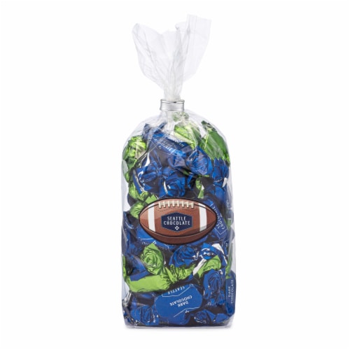 Seattle Chocolate Football Mint & Dark Chocolate Truffles Perspective: front