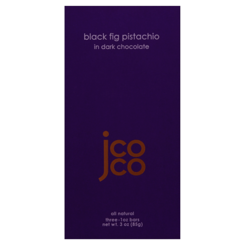 Jcoco Black Fig Pistachio in Dark Chocolate Perspective: front
