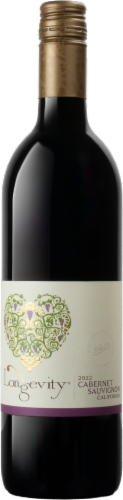 Longevity Wines California Cabernet Sauvignon Red Wine Perspective: front