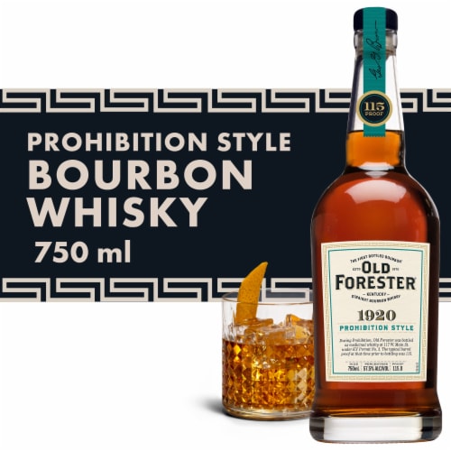 Old Forester 1920 Prohibition Style Kentucky Straight Bourbon Whisky Perspective: front