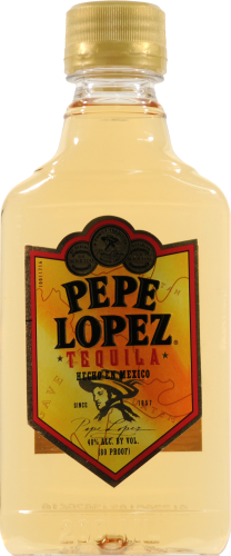 Pepe Lopez Gold Tequila Perspective: front