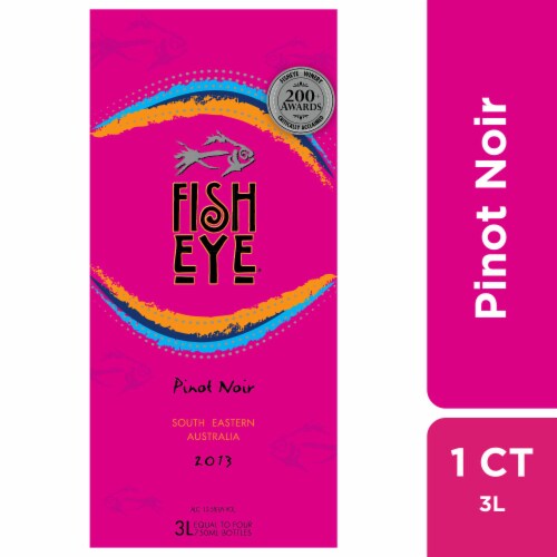 Fish Eye Pinot Noir Australia Red Wine Box Perspective: front