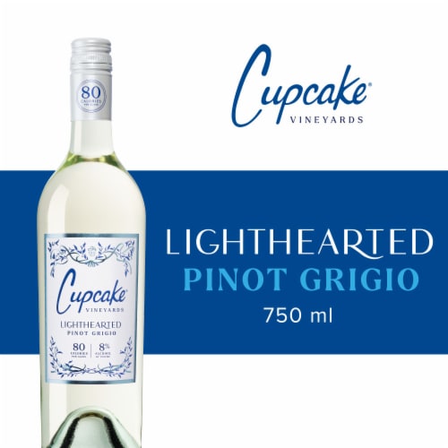 Cupcake Light Hearted 80 Cal per 5 Oz Pinot Grigio California White Wine