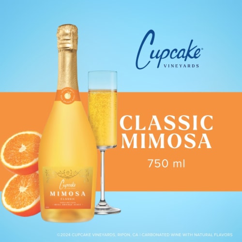 Cupcake Vineyards Classic Mimosa Blend Spain Orange Wine Based Cocktail Perspective: front