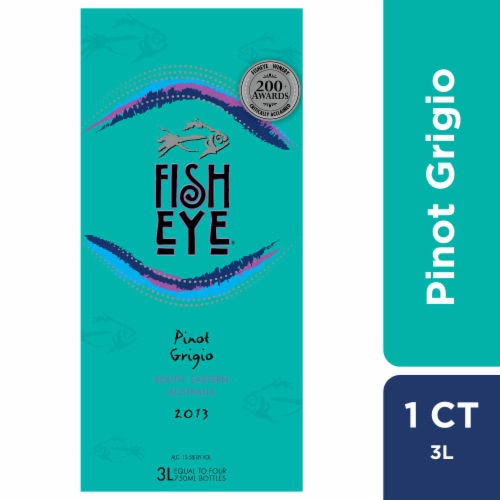 Fish Eye Pinot Grigio Australia White Wine Box Perspective: front