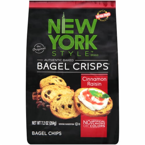 New York Style Cinnamon Raisin Bagel Crisps Perspective: front