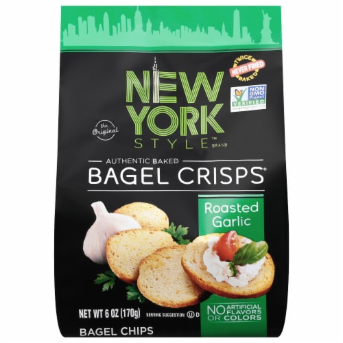 New York Style Roasted Garlic Bagel Crisps