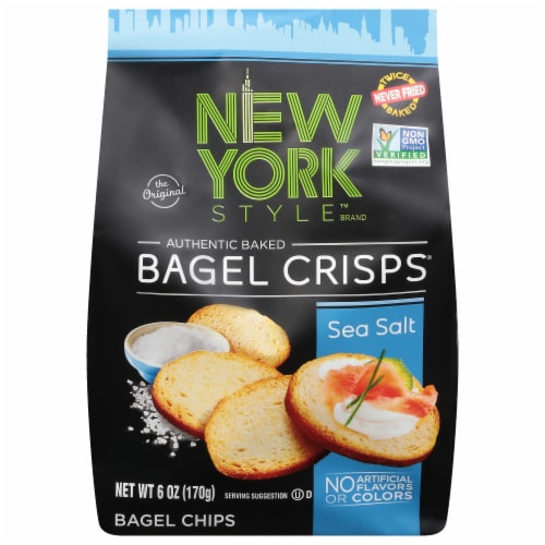 New York Style Sea Salt Bagel Crisps, Non-GMO Perspective: front