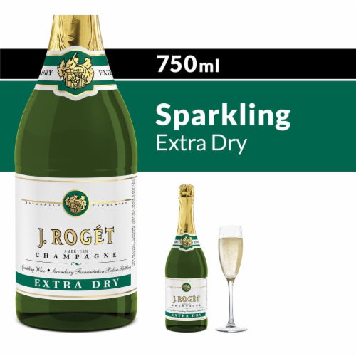 J. Roget American Champagne Extra Dry White Sparkling Wine Perspective: front