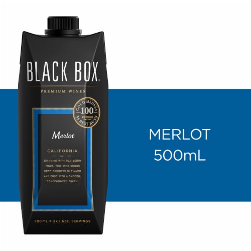 Black Box Merlot Red Wine Perspective: front