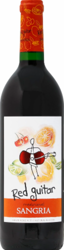 Red Guitar Sangria Spanish Red Wine Perspective: front