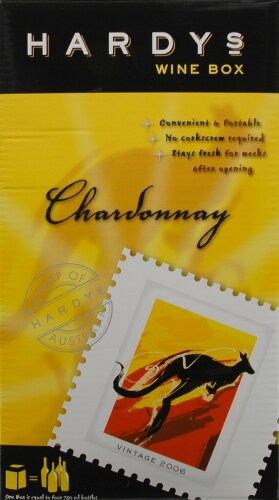 Hardys Stamp Chardonnay Wine Box Perspective: front