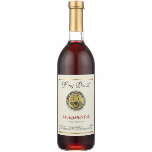 King David Sacramental Kosher New York Semi Sweet Red Wine Perspective: front