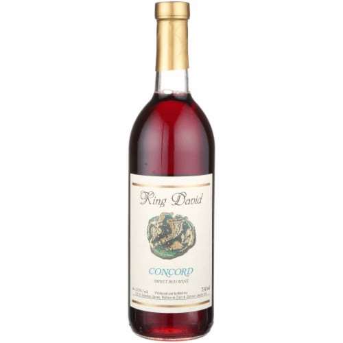 King David Concord Red Kosher New York Sweet Wine Perspective: front