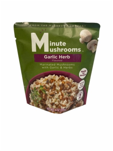 Minute Mushrooms™ Garlic Herb Flavored Marinated Mushrooms Perspective: front
