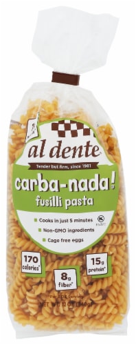Al Dente® Carba-Nada! Fusilli Pasta Perspective: front